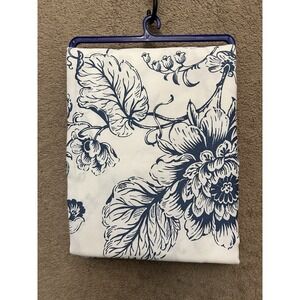 Royal Velvet Blue Floral Cotton Blend Shower Curtain 70 X 70